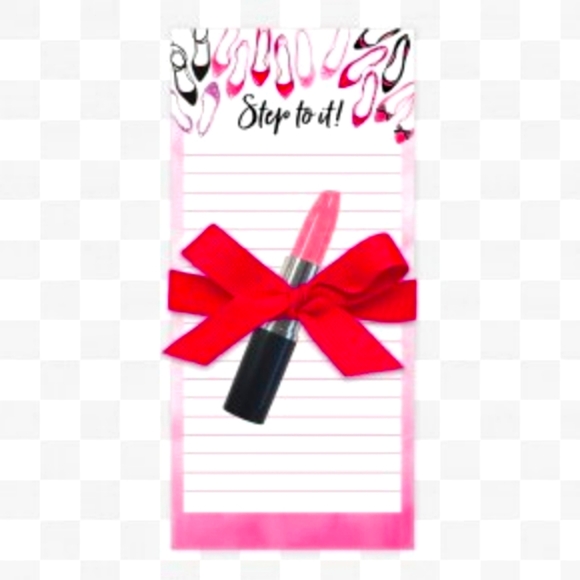 Valentine Day Bow Notepad / Lypstick Pen NWT - Picture 7 of 7